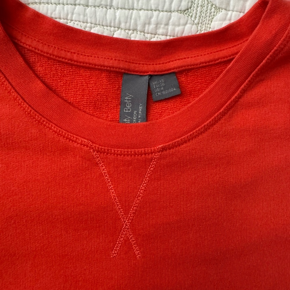 Sweaty Betty After Class Tulip Red Sweatshirt- Size XS - Picture 4 of 12